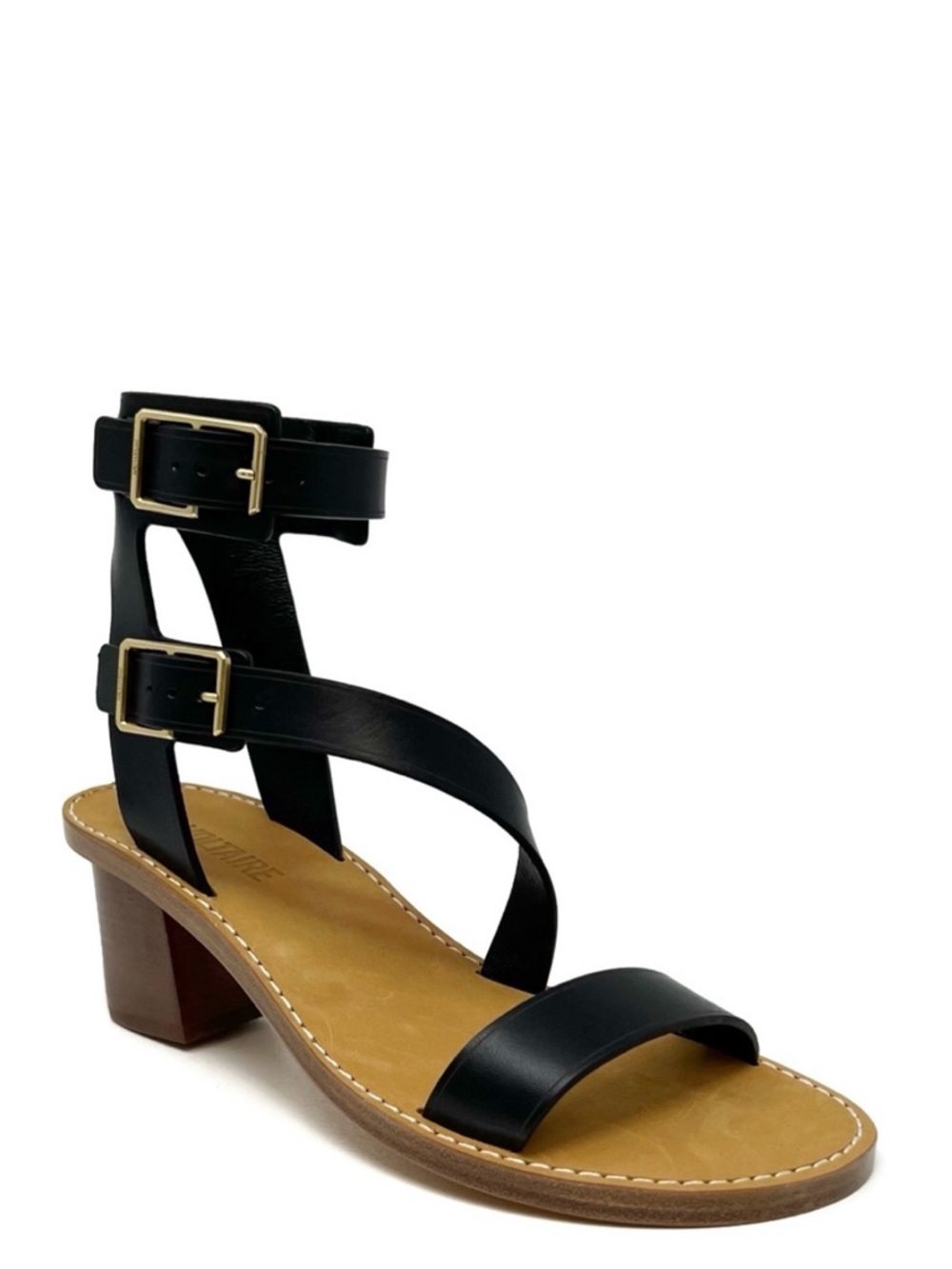 Zadig & Voltaire Cecilia Caprese Sandals Size 39 = 9 Black Leather Heels New NWT